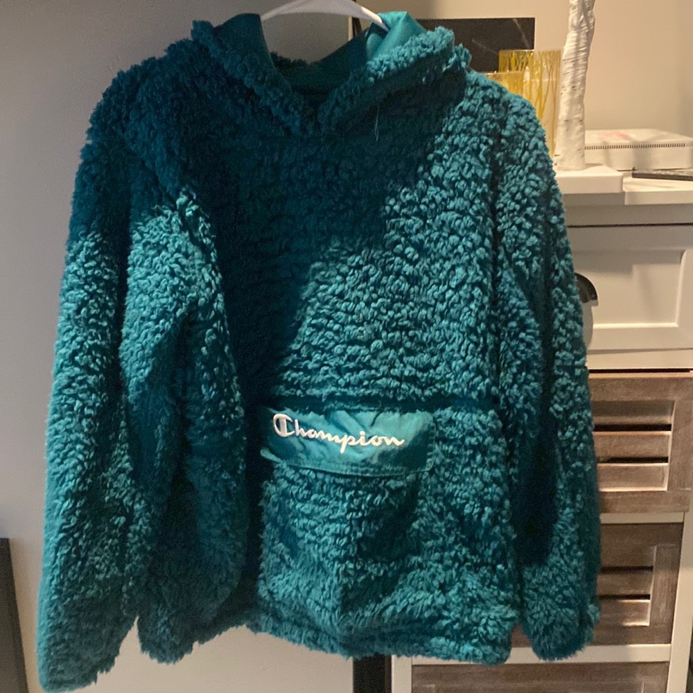 Oversized teal champion sweatshirt